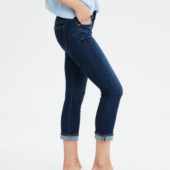 American Eagle Outfitters Denim - American Eagle Artist Crop Jeans Dark Wash Denim